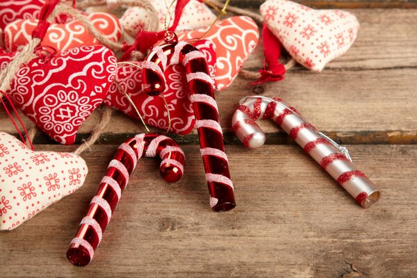 Dulces de año nuevo y juguetes de año nuevo