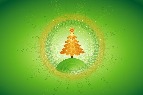 Árbol de Navidad verde sin detalles innecesarios