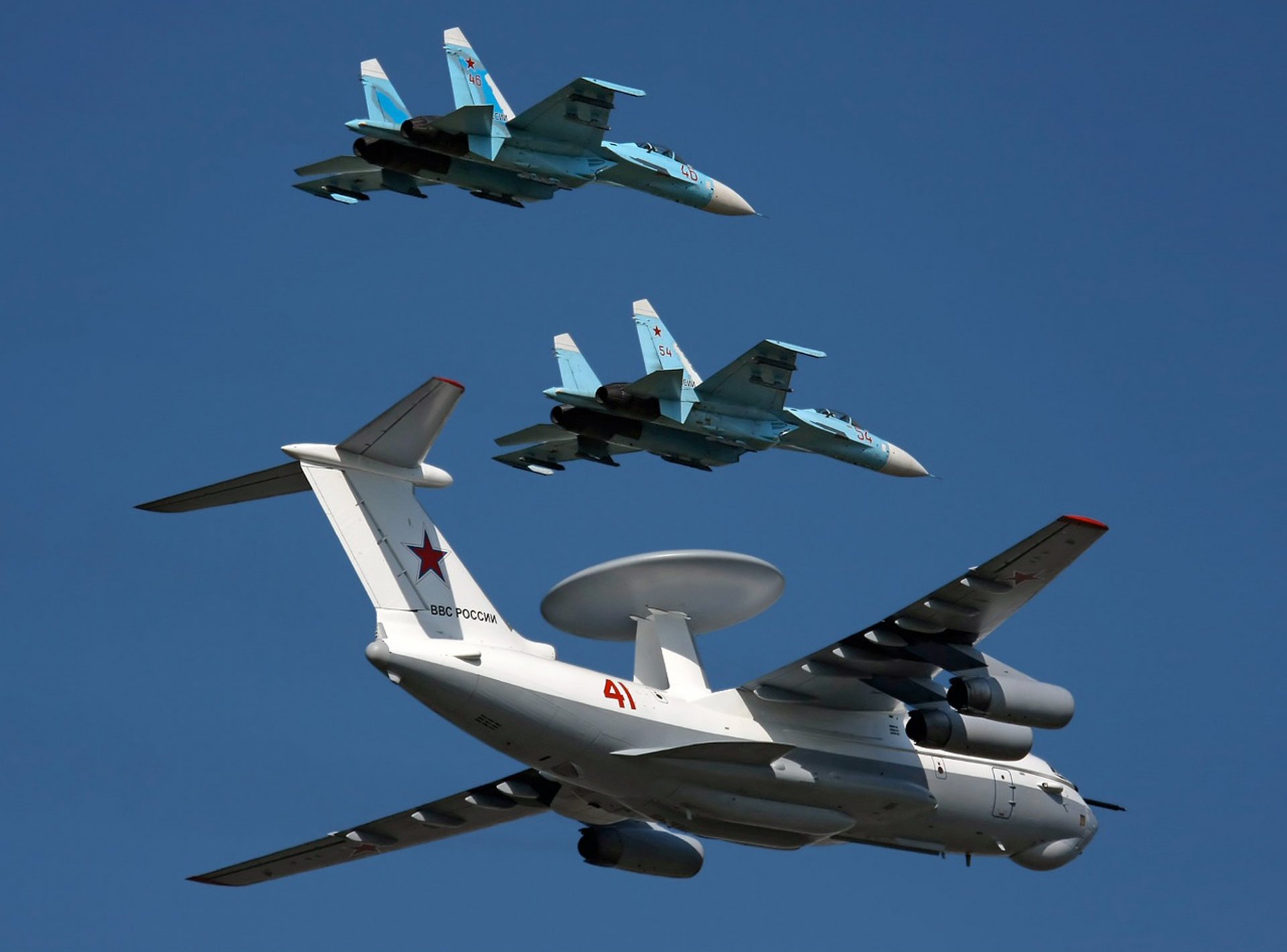 a-50 su-27 escolta