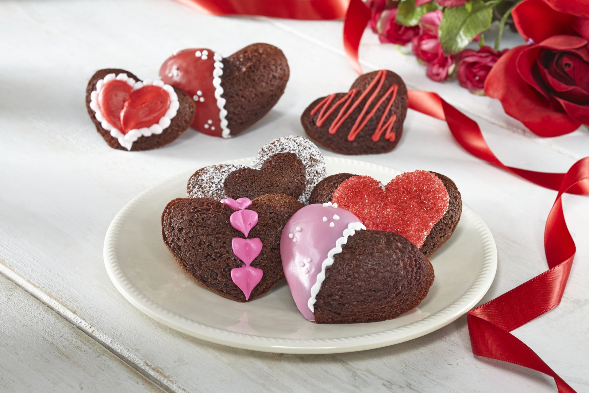 galletas flores rosas ramo vacaciones pastel dulce corazón amor comida comida te amo vacaciones