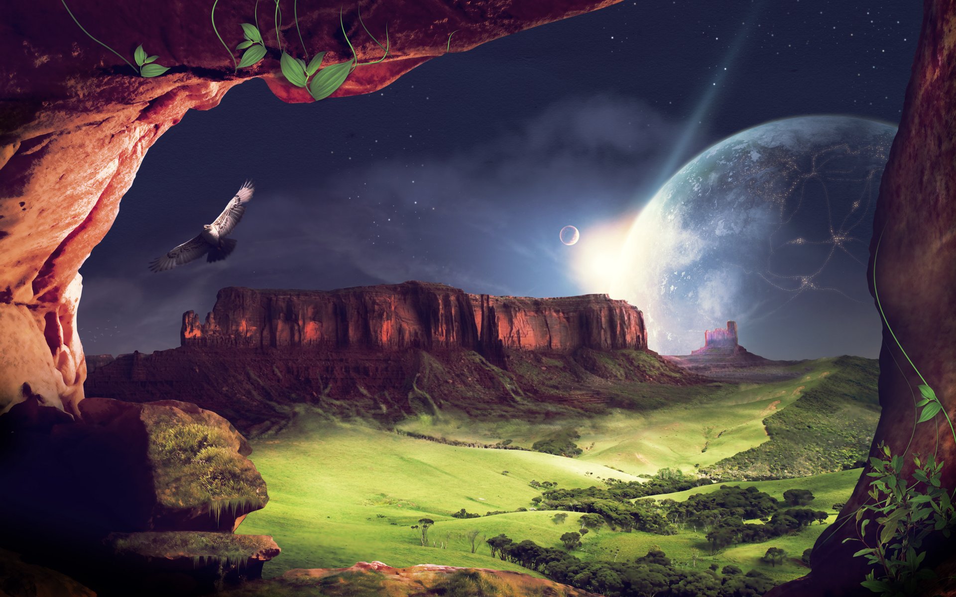 paisaje montañas planeta