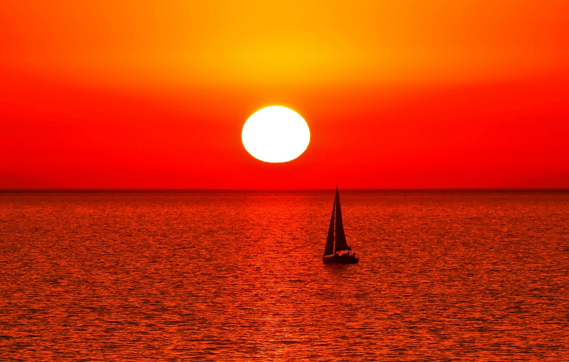 cielo sol puesta de sol mar barco vela