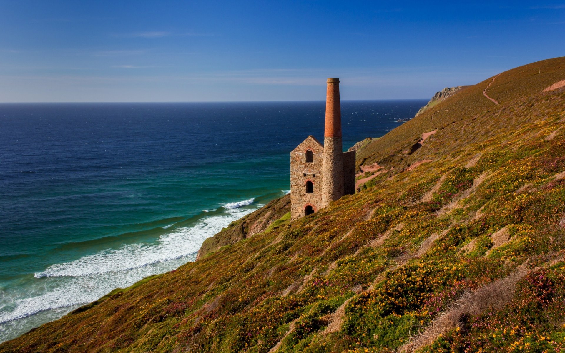 towanroath motor del eje de la casa wil coates porthtowan cornualles inglaterra mar celta porttowan mar celta costa