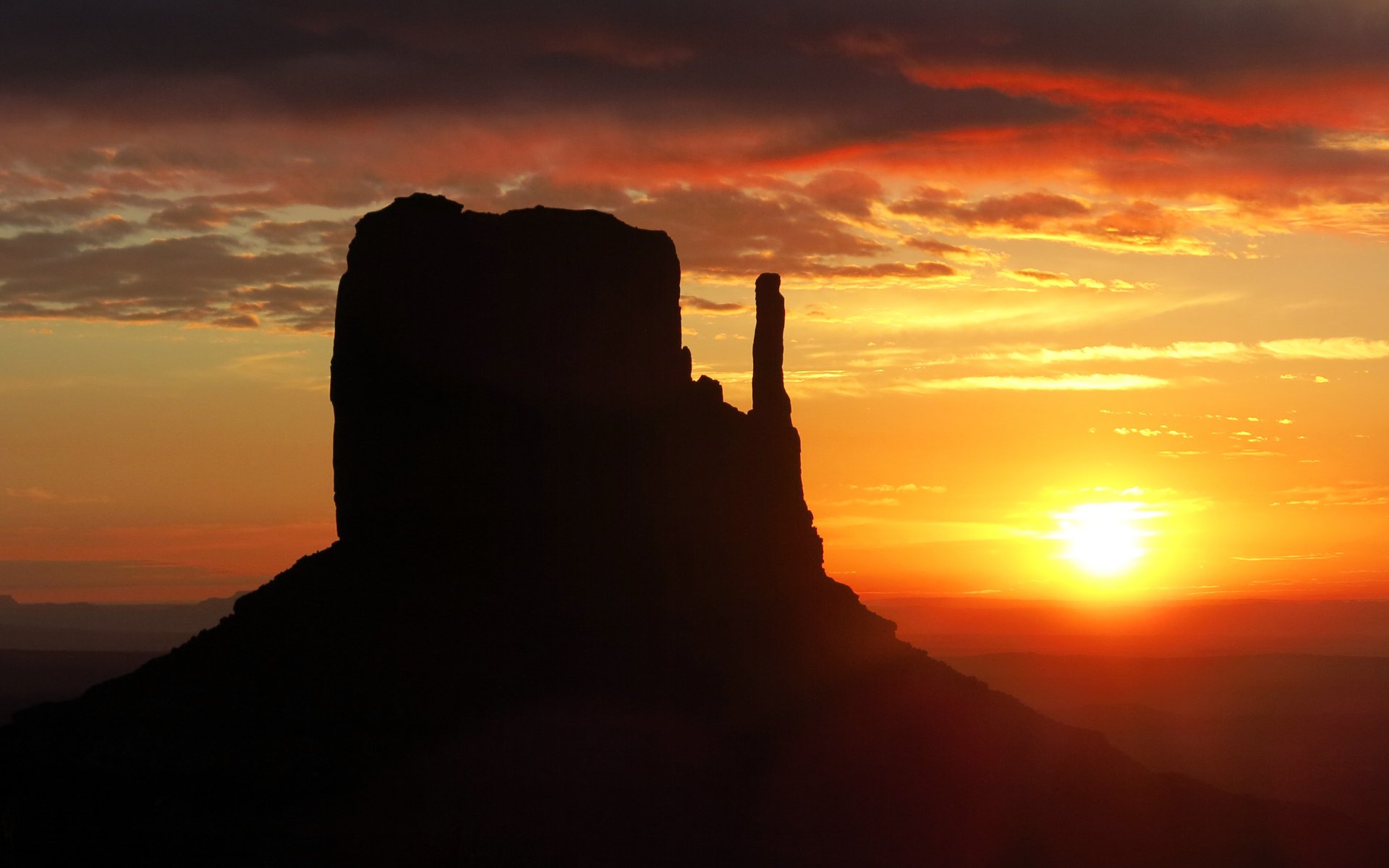 manopla del oeste valle del monumento cañón puesta de sol naturaleza